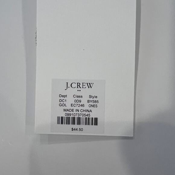 NWT J. Crew Gold Beaded Boho/Festival Hoop Earrings - Picture 6 of 8